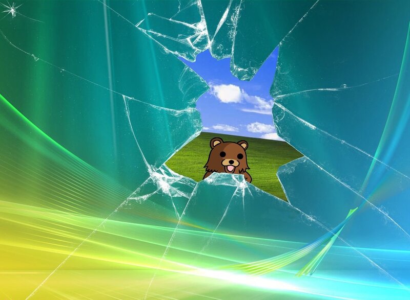 bear through broken glass