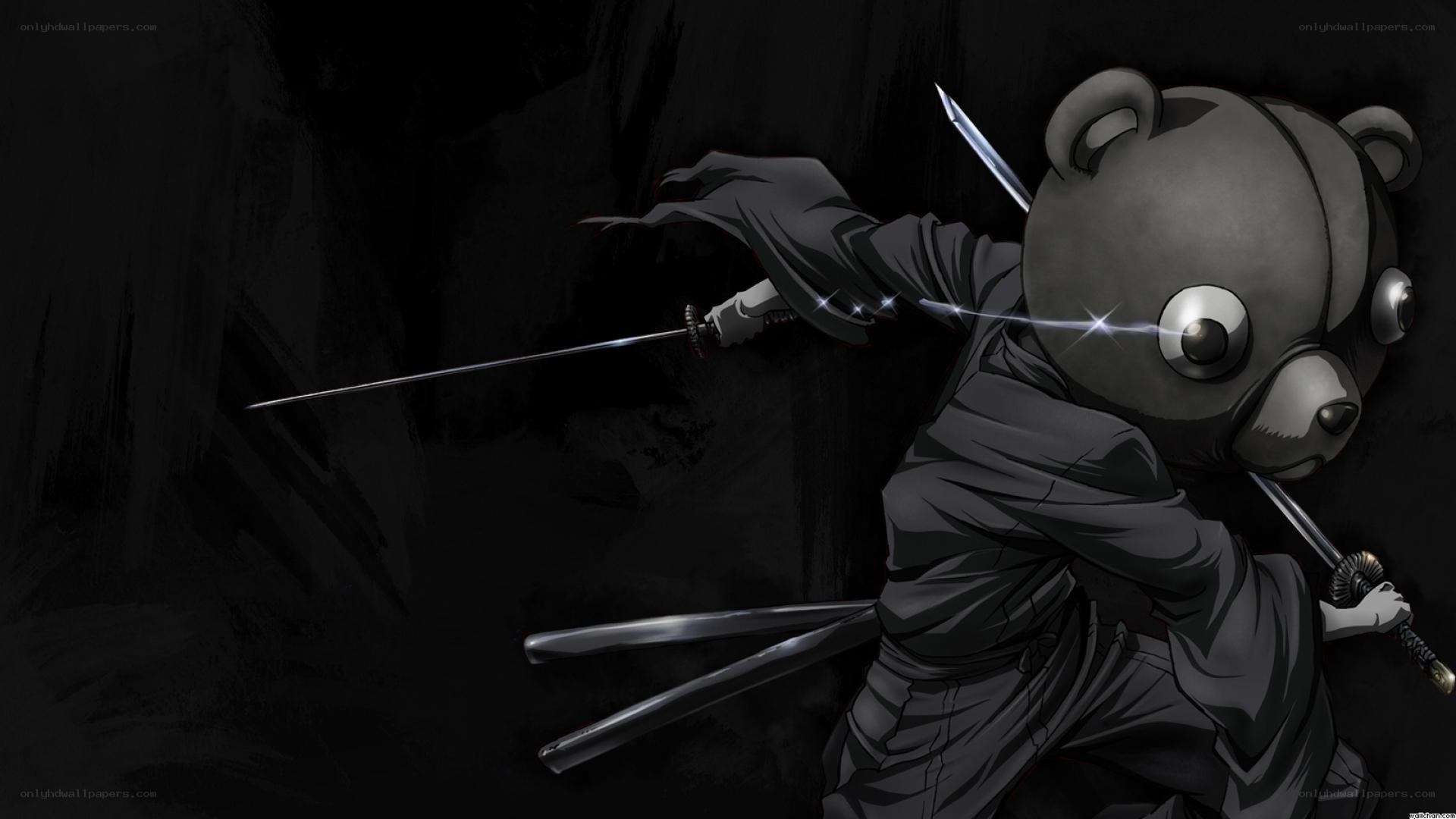 bear warrior with swords