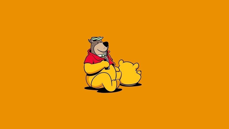 bear with a drink
