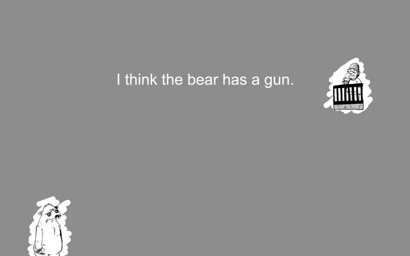 Bear with a gun