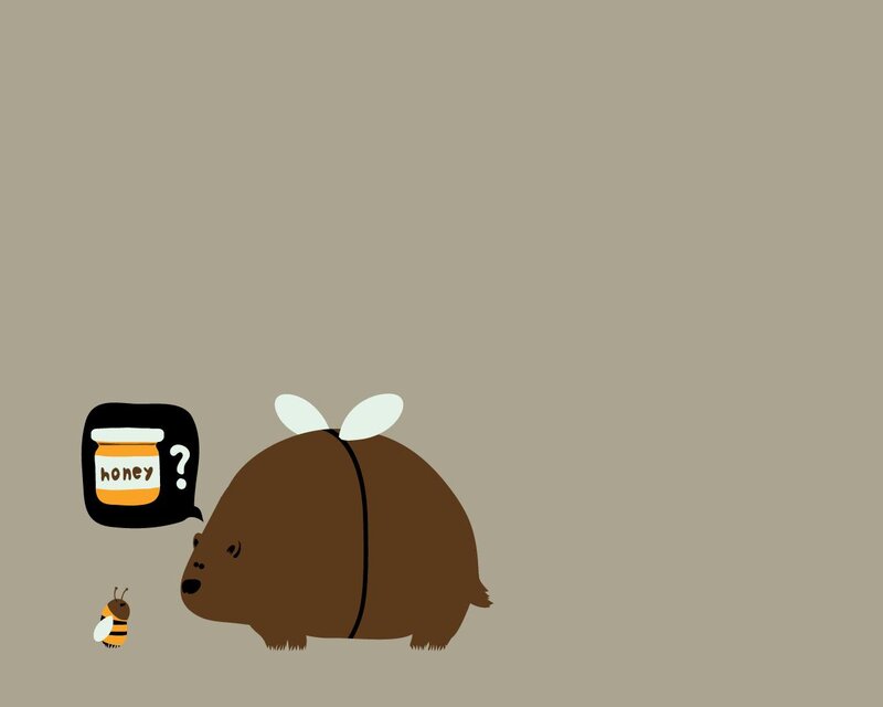 bear with bee wings