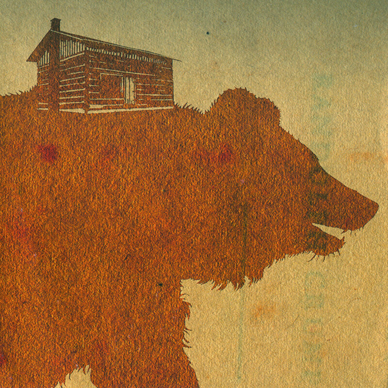 Bear with Cabin on Back