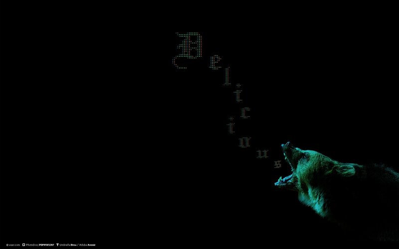 bear with digital text