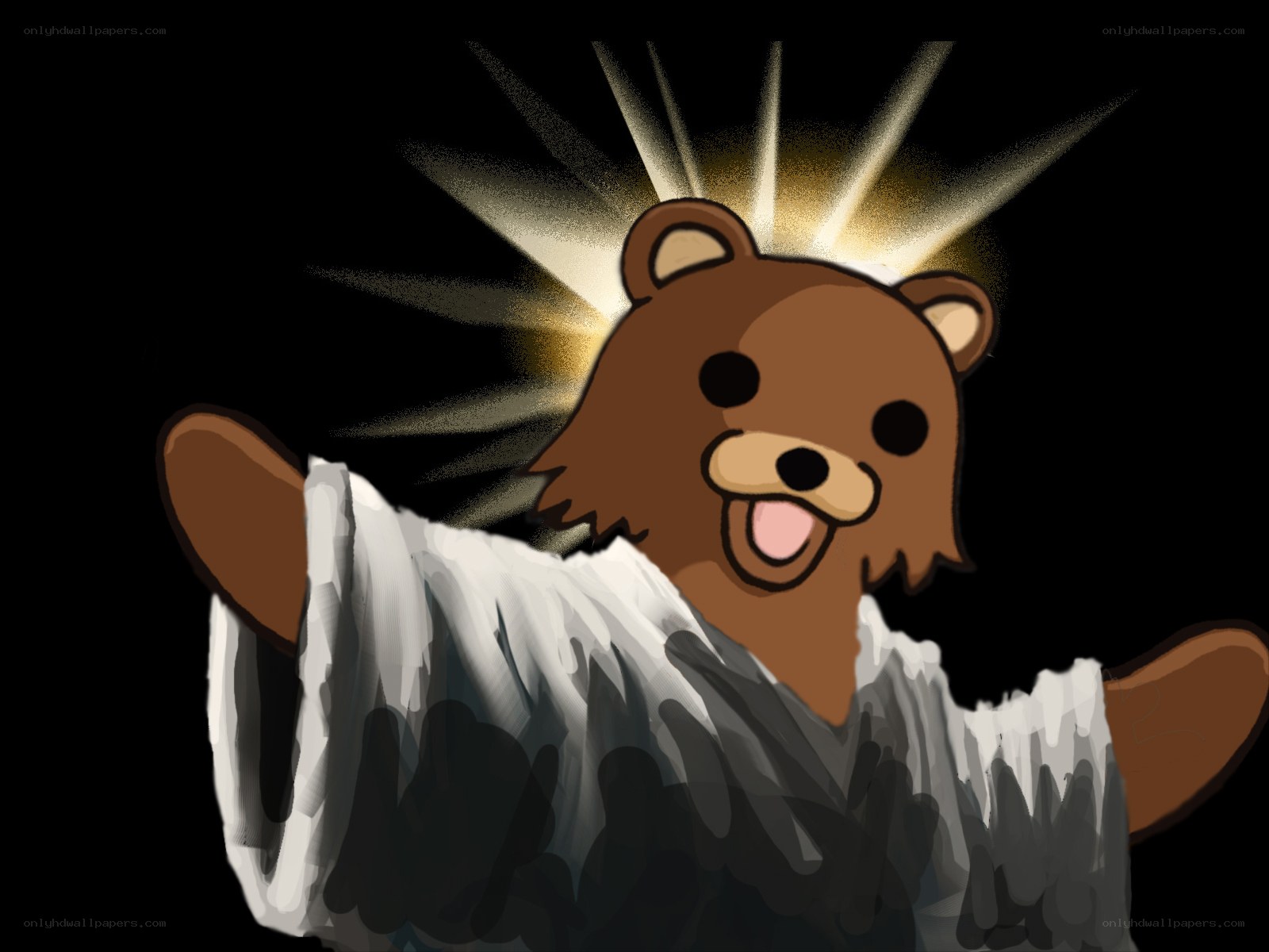 bear with halo and robe