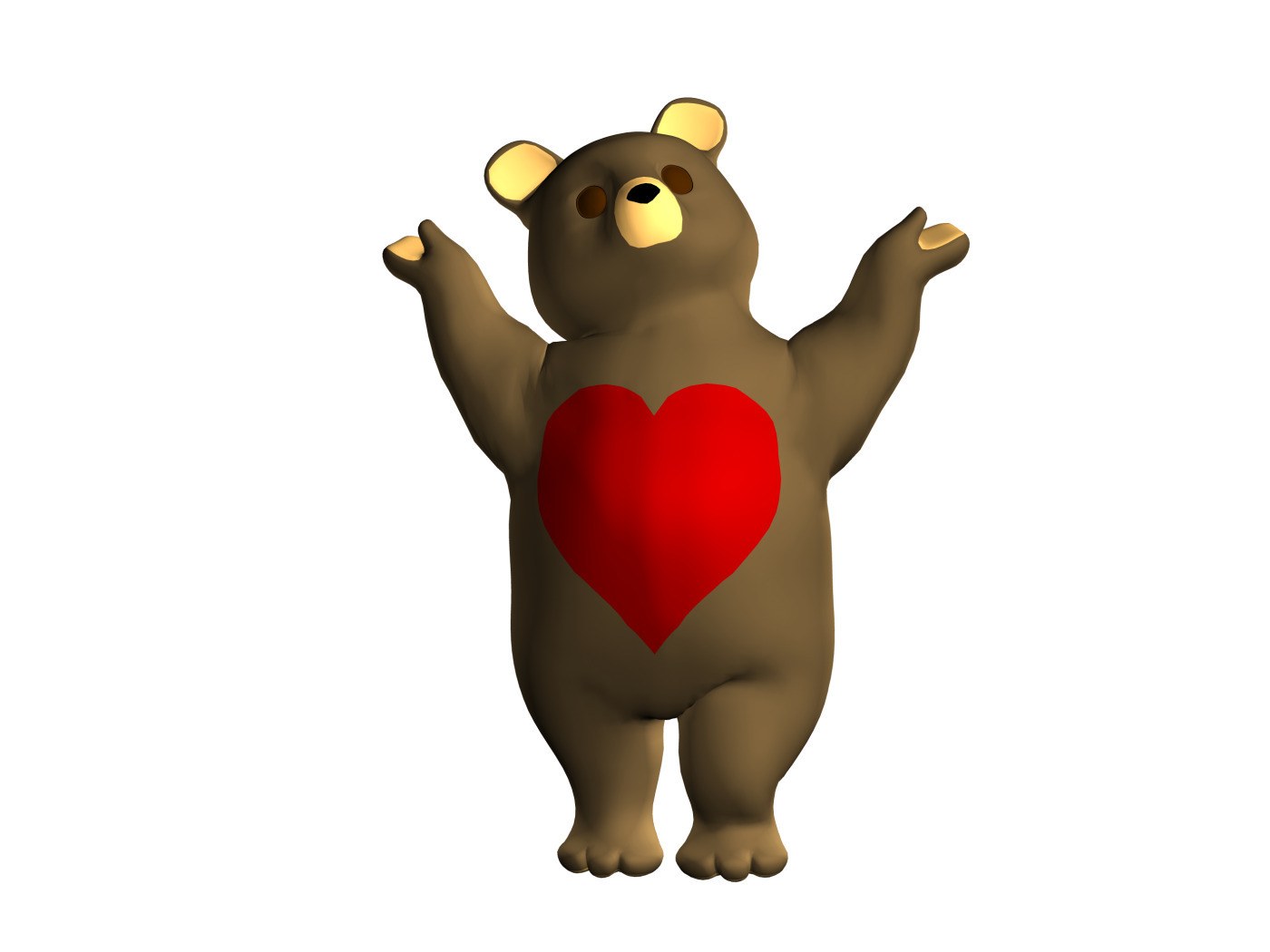 bear with heart symbol