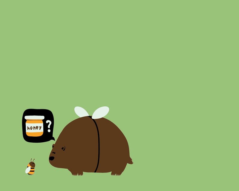 bear with honey jar