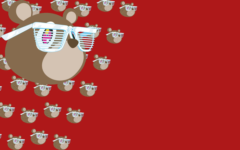 bear with sunglasses pattern