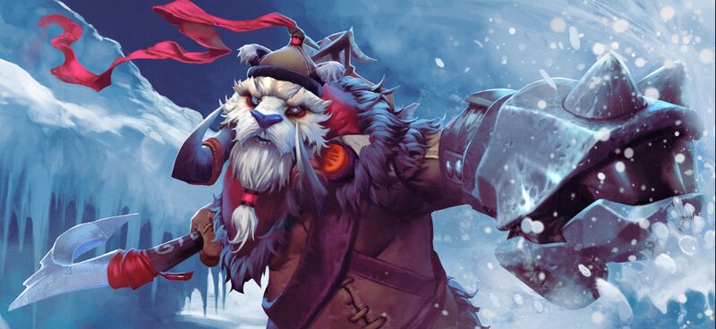 Bearded Bear Warrior — Blue