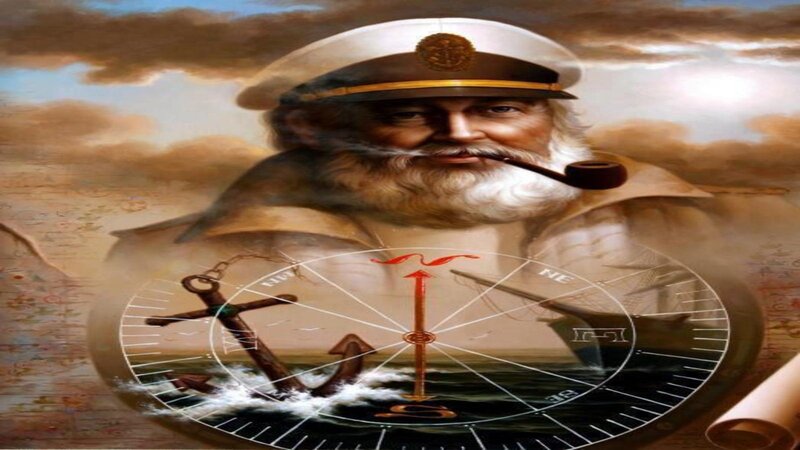 Bearded Captain with Pipe