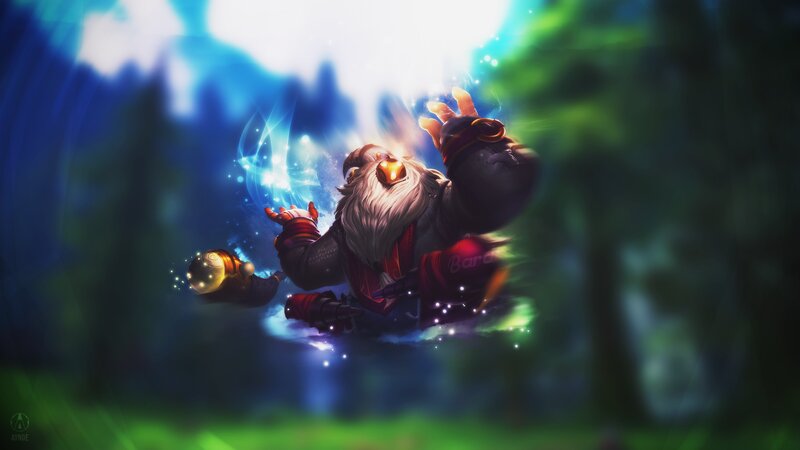 Bearded Character Casting Spell — Blue