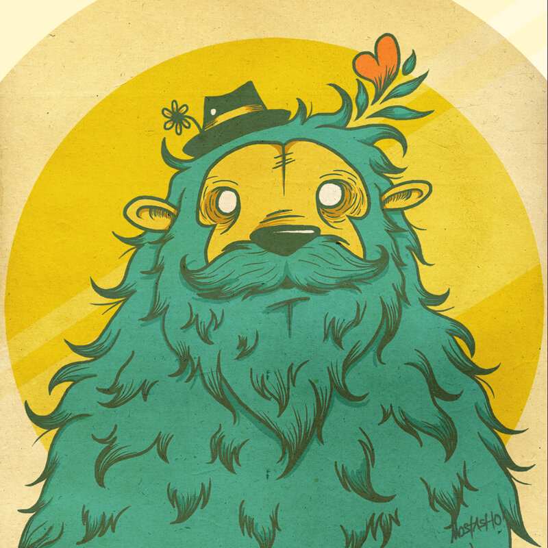bearded creature with hat