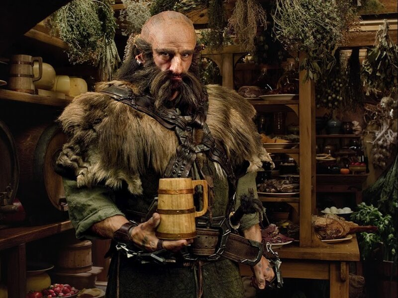 Bearded Dwarf Holding Mug
