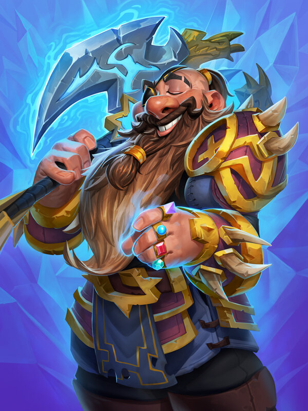 Bearded Dwarf Warrior — Blue