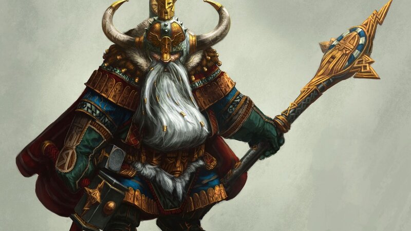 Bearded Dwarf Warrior — Brown, Dramatic