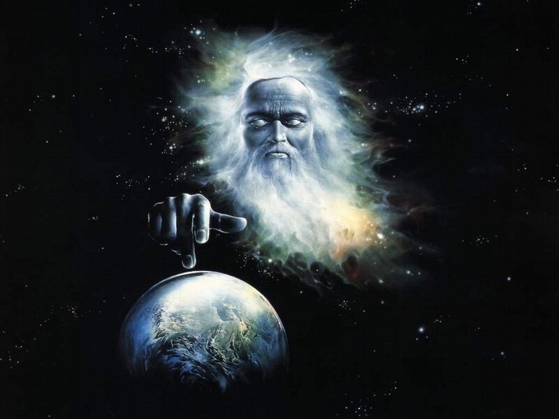 Bearded Figure in Space — Black