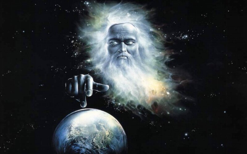 Bearded Figure in Space