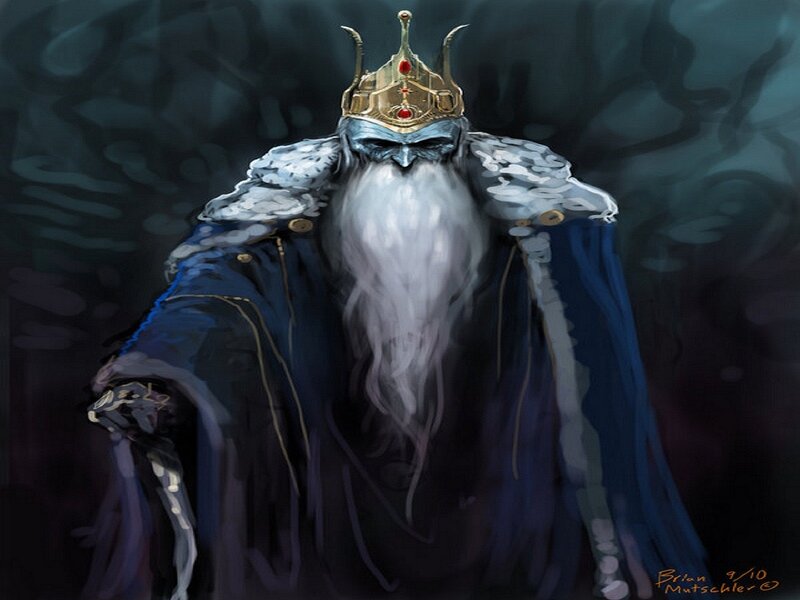 Bearded King in Cloak