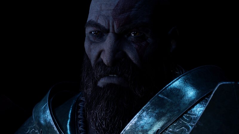 Bearded Man in Armor — Black, Dark