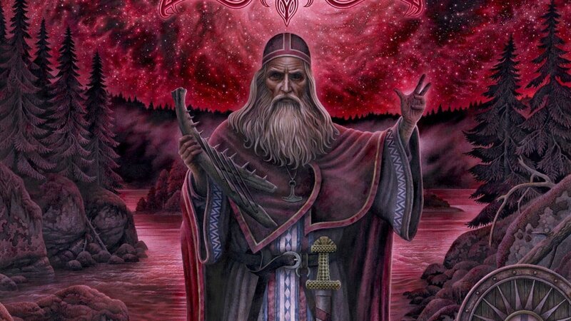 Bearded Man in Cloak — Red, Dramatic