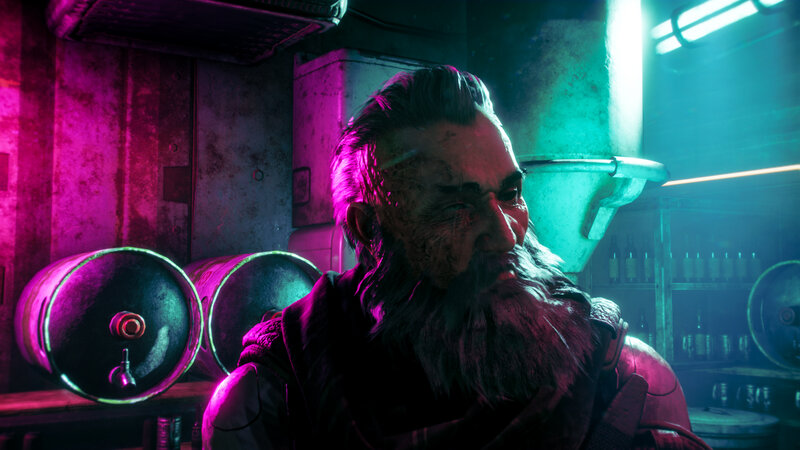 Bearded Man in Dim Room