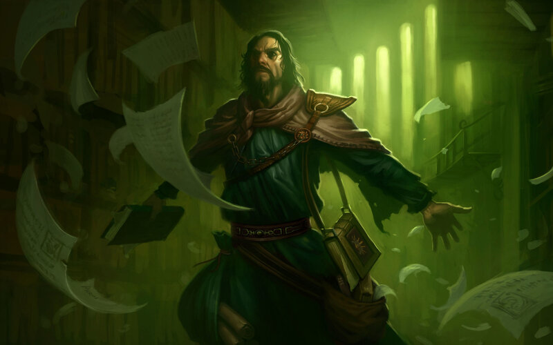 Bearded Man in Green Robes