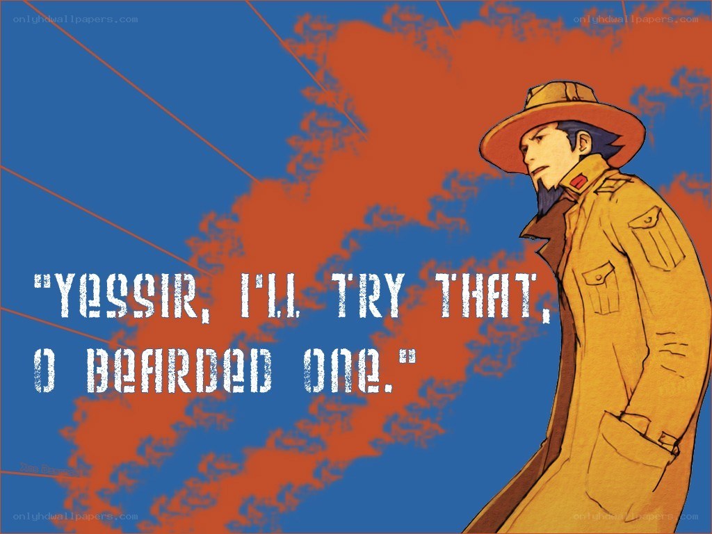 bearded man in trench coat