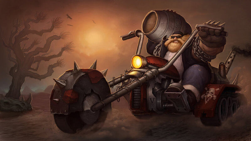 Bearded Man on Motorcycle