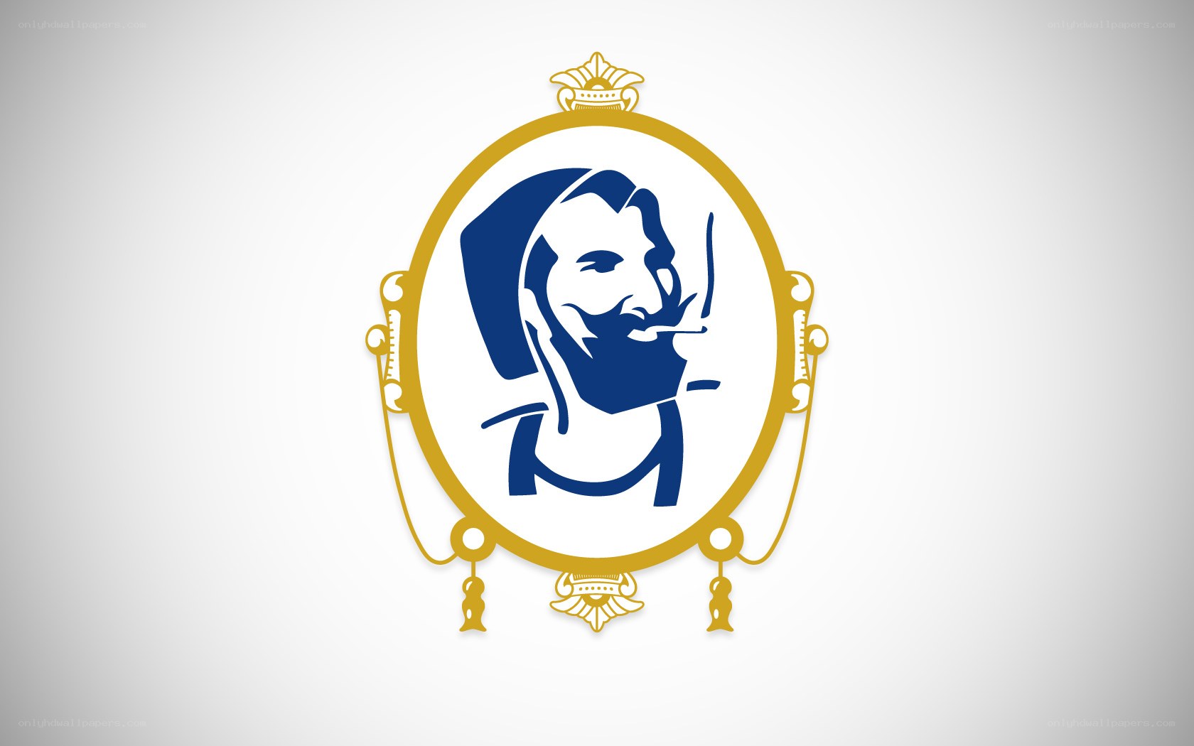 bearded man portrait logo