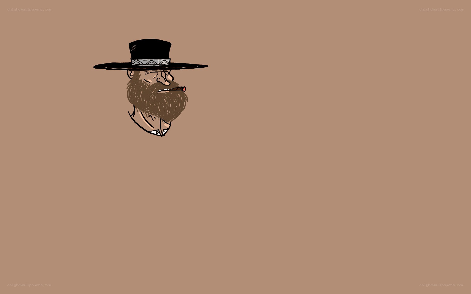 bearded man with cigar
