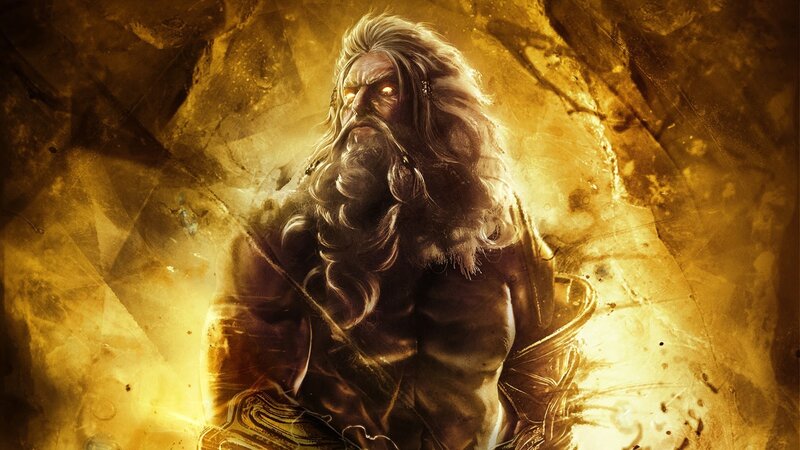 Bearded Man with Glowing Eyes