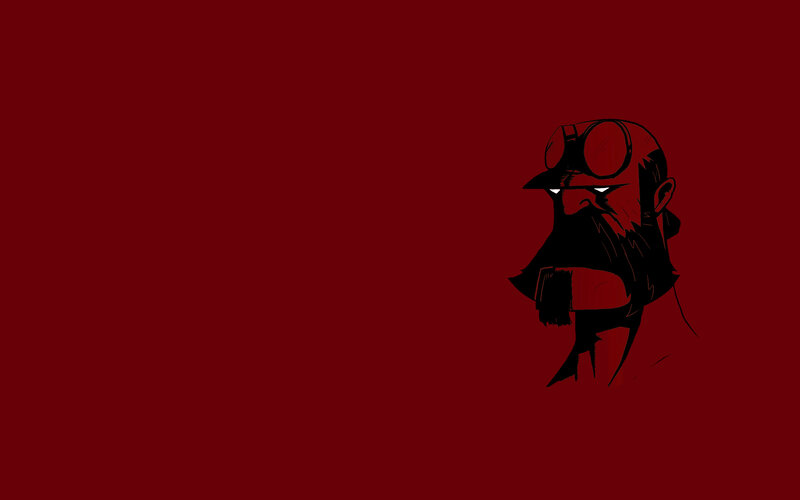 Bearded Man with Goggles — Red
