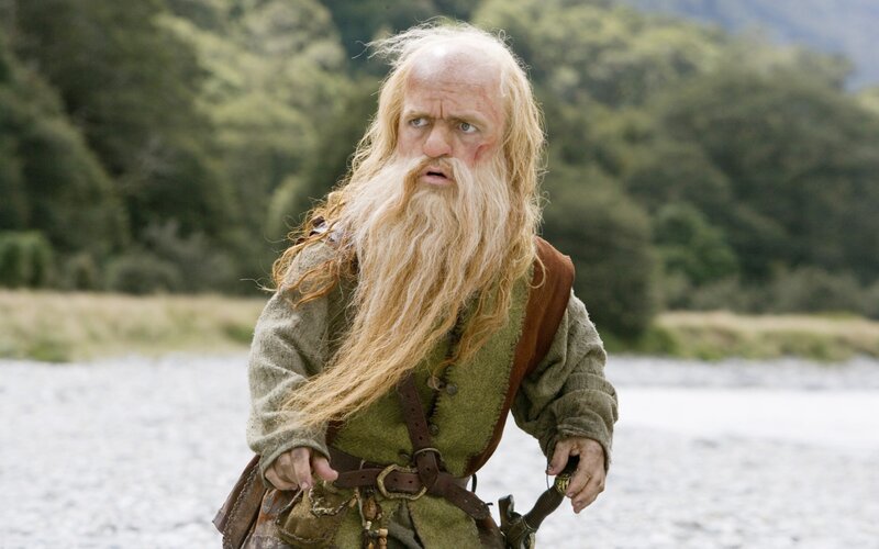 Bearded Man with Long Hair — Green