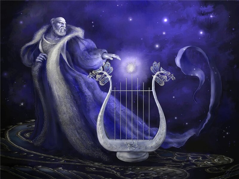 Bearded Man with Lyre