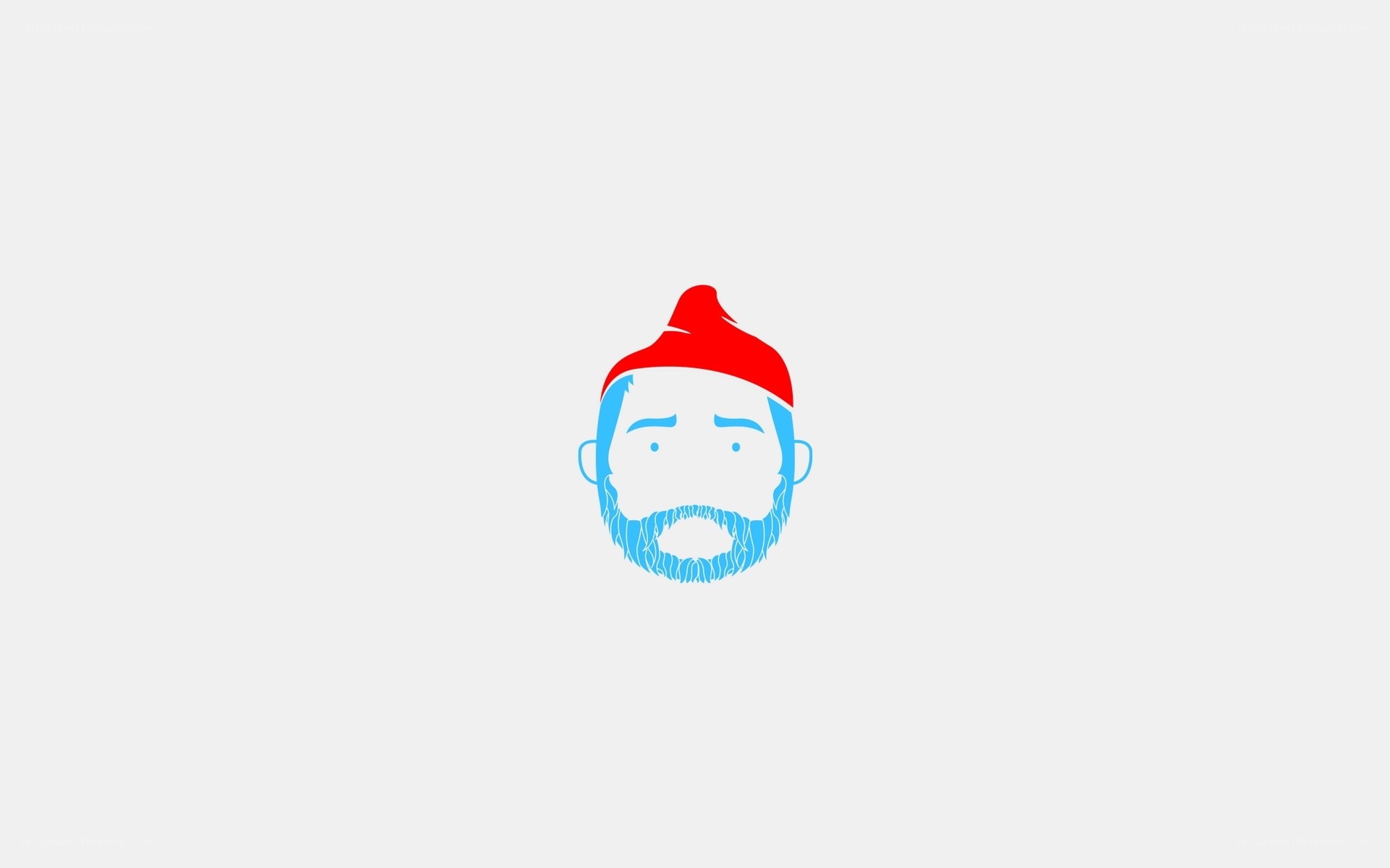 bearded man with red hat