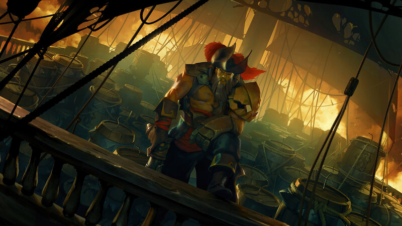 Bearded Pirate on Ship
