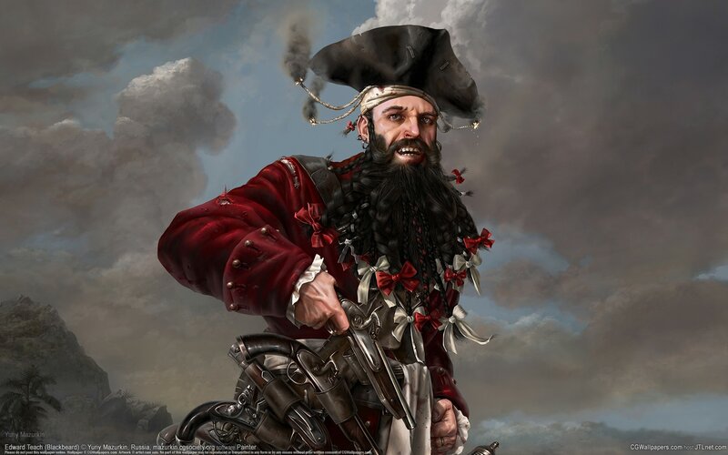 Bearded Pirate with Guns