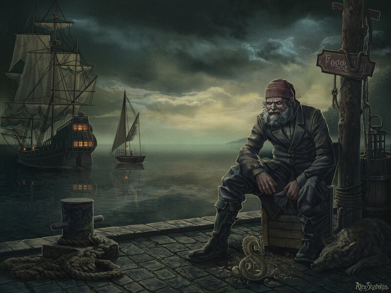 Bearded Sailor on Dock