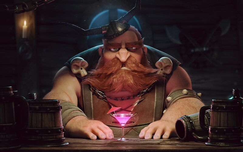 Bearded Viking Character