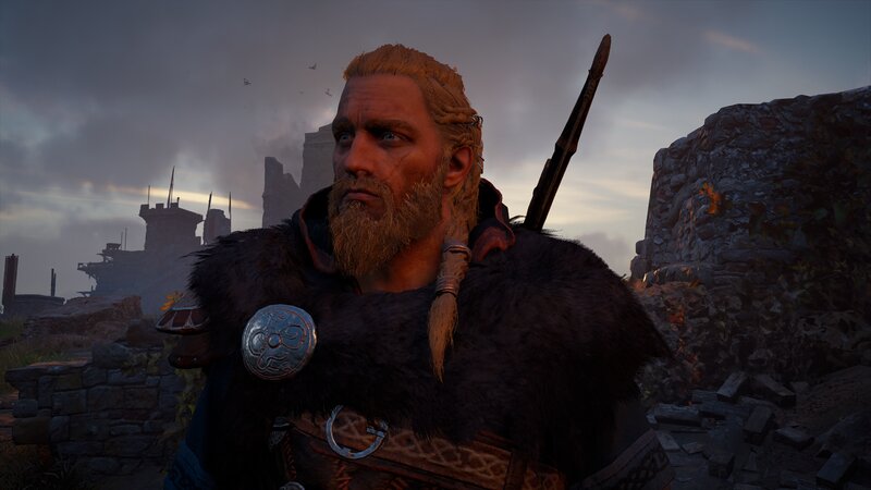 Bearded Viking Warrior — Brown, Dramatic