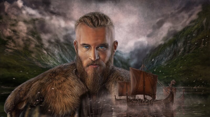 Bearded Viking Warrior — Brown