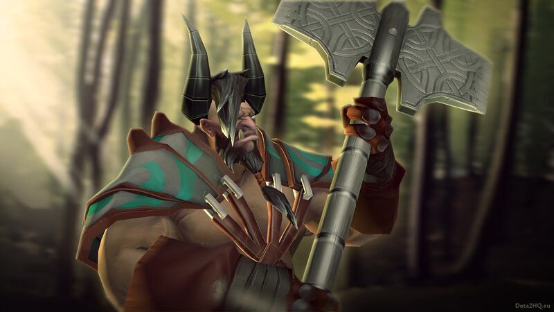 Bearded Warrior Holding Axe