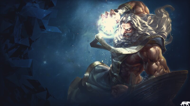 Bearded Warrior Holding Orb