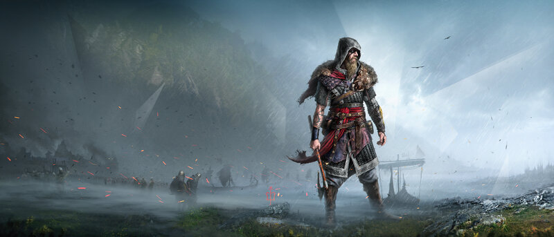 Bearded Warrior in Armor — Gray, Dramatic, Somber