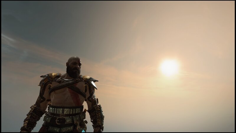 Bearded Warrior in Armor — Gray, Dramatic, Sunset