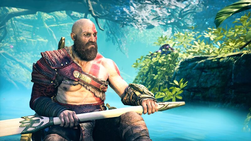 Bearded Warrior in Boat