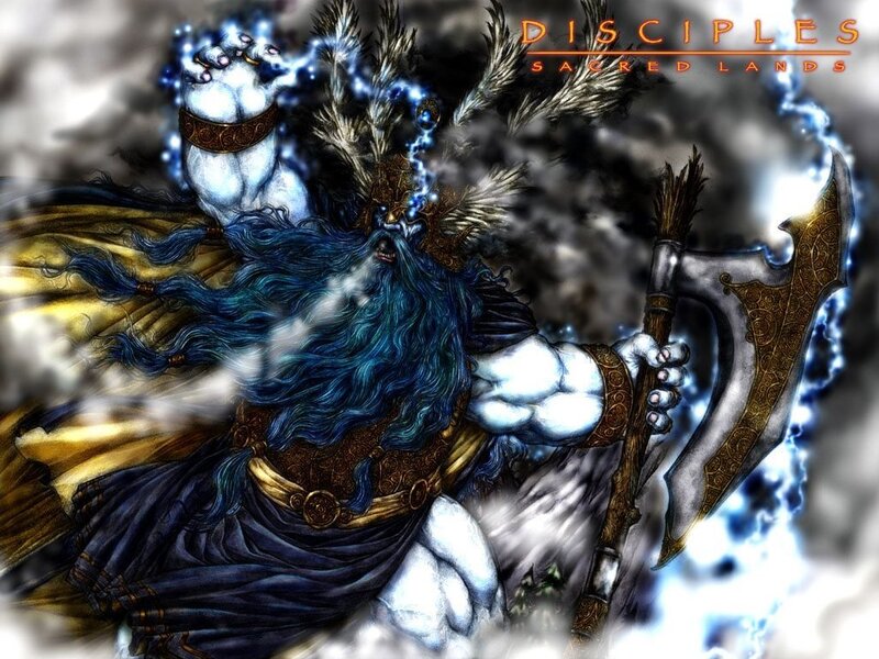 Bearded Warrior with Axe — Blue