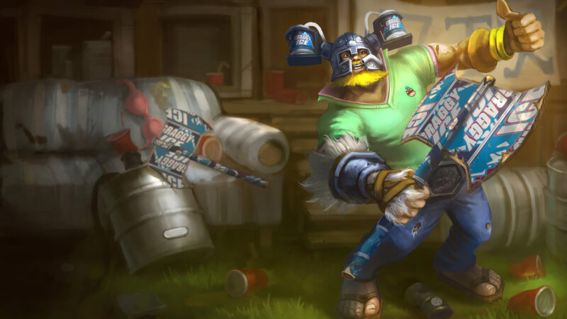 Bearded Warrior with Axe — Green, Chaotic