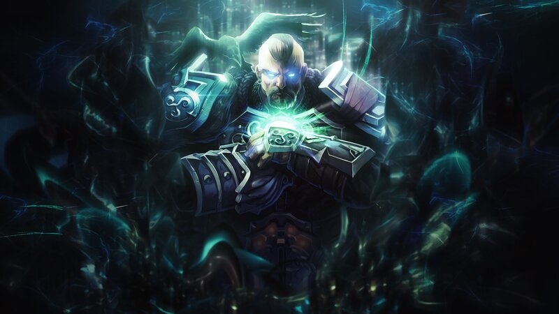 Bearded Warrior with Glowing Eyes