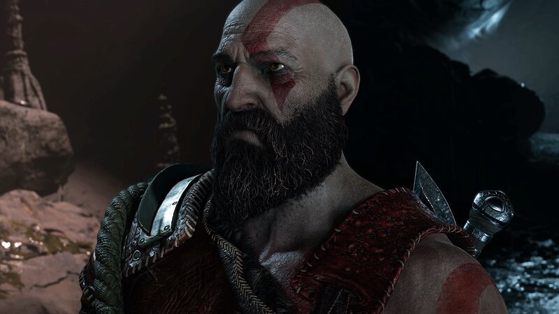 Bearded Warrior with Red Face Paint