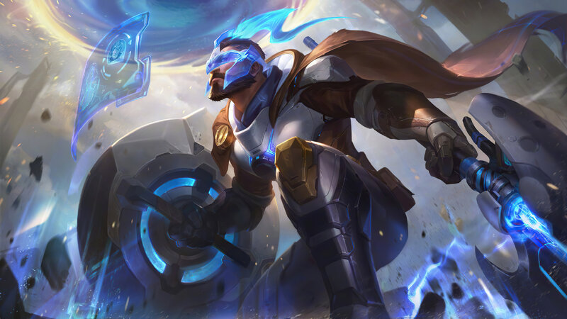 Bearded Warrior with Shield — Blue